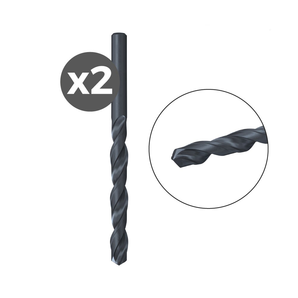 Pack de 2 forets metal hss-r din 338 4,0 x 43/75 / 2k 530410 fischer. - 3