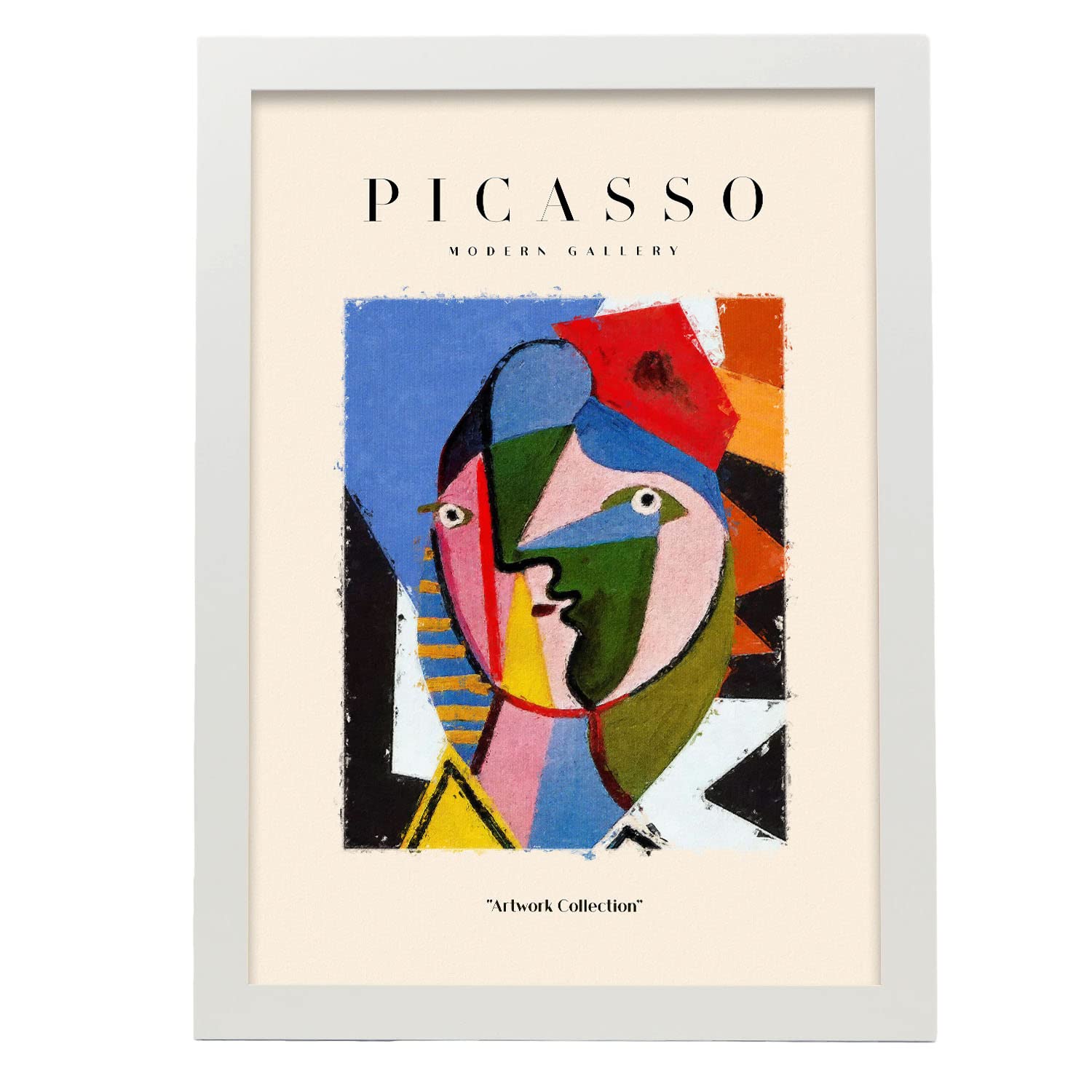 Nacnic póster de colección picasso 35 ilustraciones en estilo exhibición de arte surrealismo y cubismo para la tamaño a3 con marco blanco