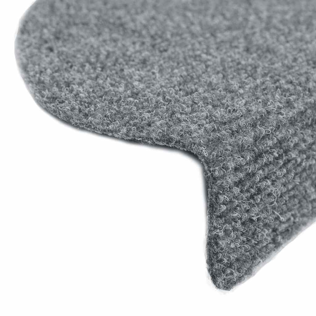 Tapis d'escalier auto-adhésifs 30 pcs | Paillasson d'escalier | Tapis de marche gris clair 65x21x4 cm CFW718510 - 6