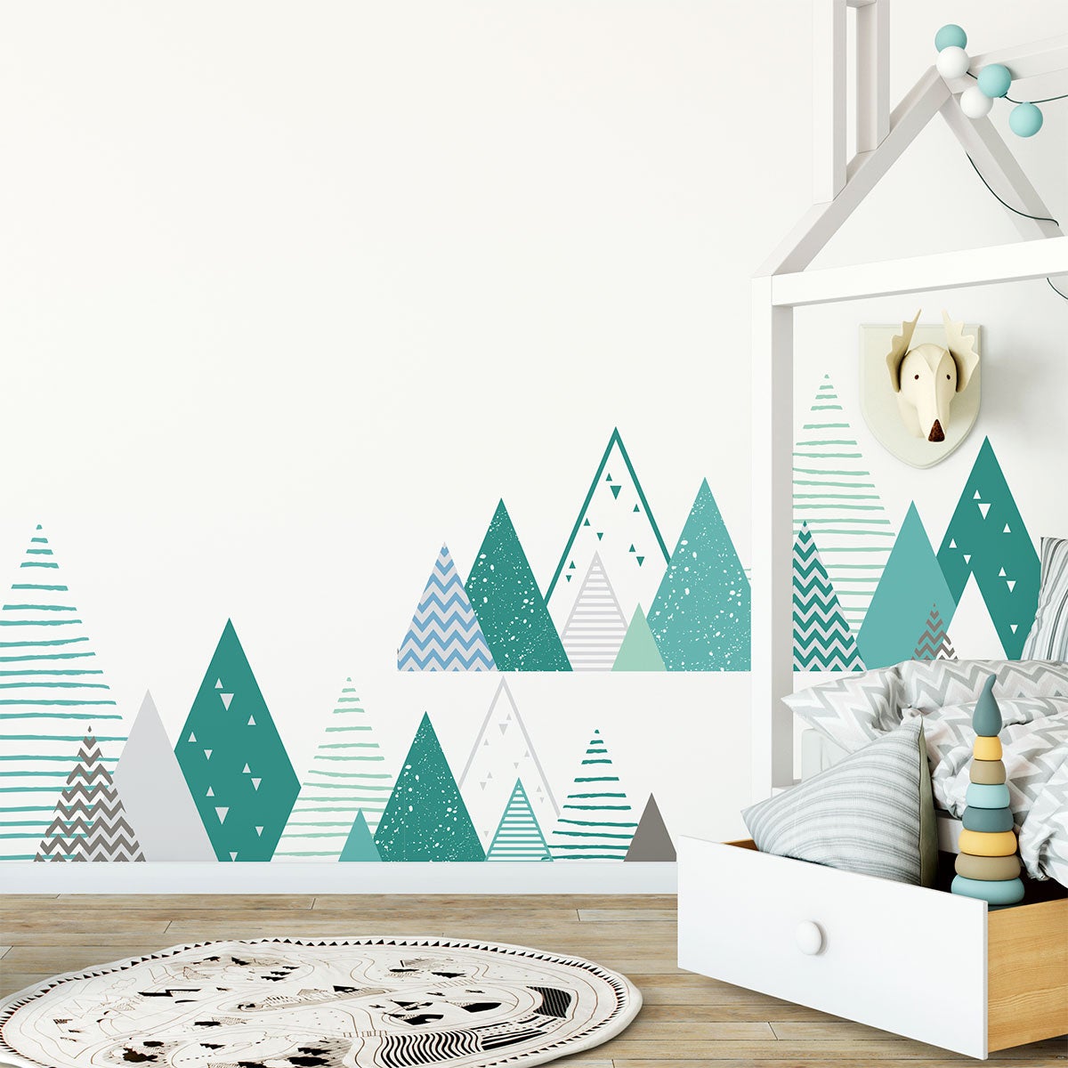 Adesivo bambino di montagna scandinavo kimka - Sticker adesivo - adesivi murali - 70X115cm - 7