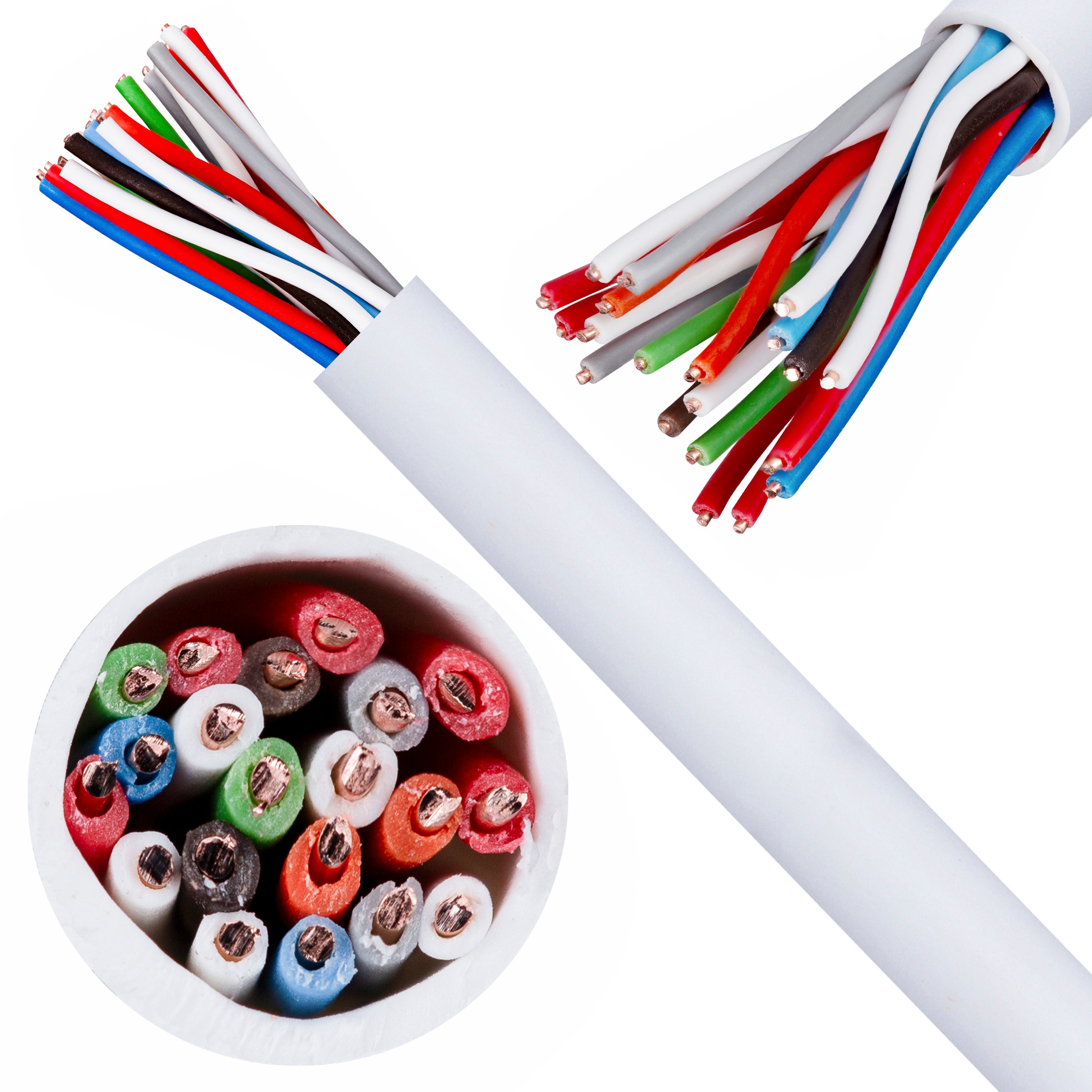 Kabel stacyjny parowany YTKSY 10x2x0,5mm2 biały 300V drut Elektrokabel 100m