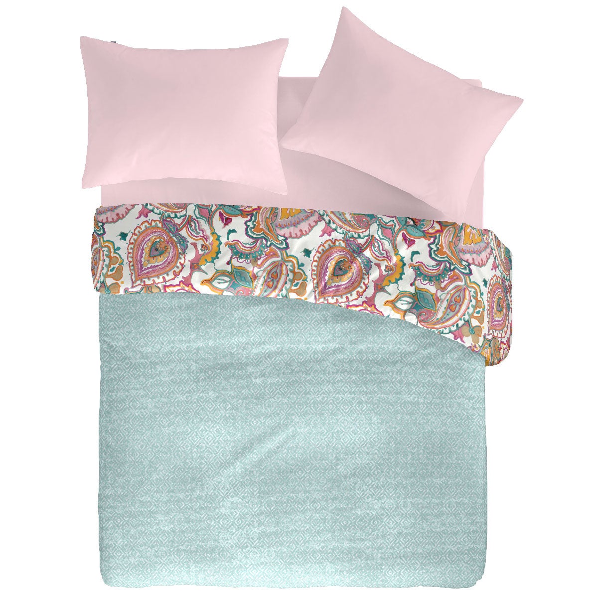 Housse de couette réversible en coton MUSE 155x220 cm - 4