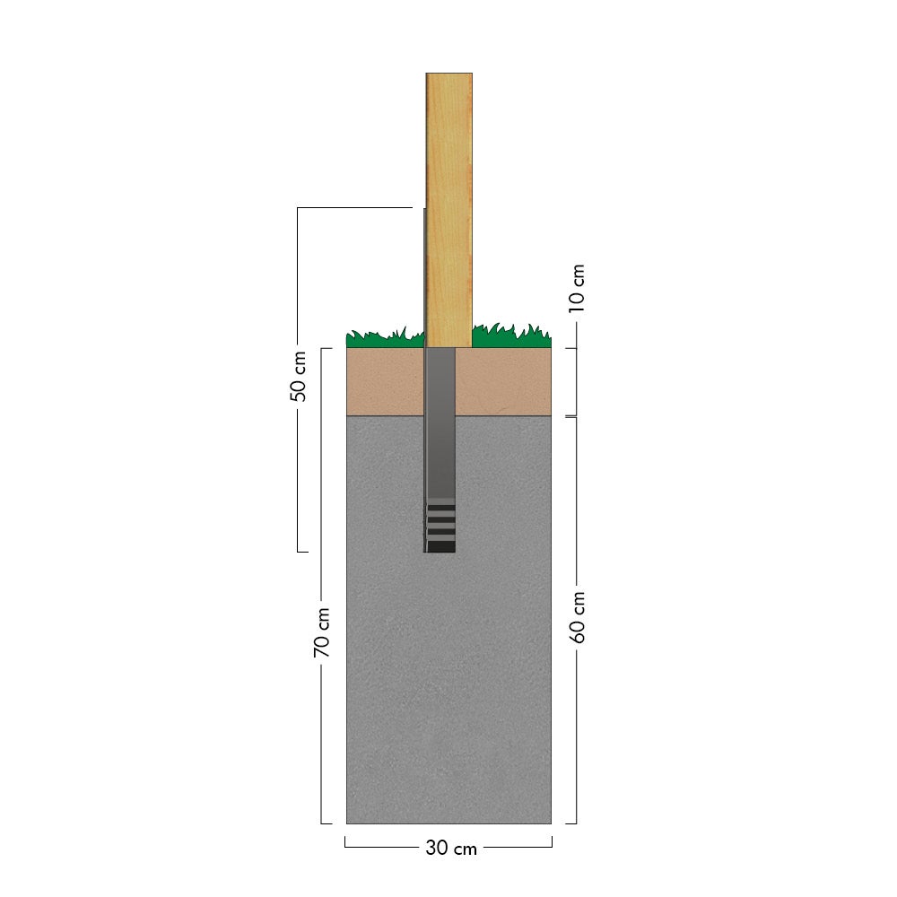 WICKEY Ancrages SolidLock 6 pièces en acier galvanisé, équerres de fixation pour tours de jeux et balançoires - 5