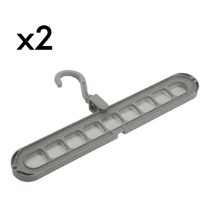 Lot De 2 Cintres Pliants Pour Soutiens-gorge - 16 Crochets - Gain De Place Placard - Métal Argent