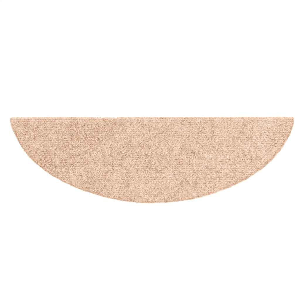 Tapis d'escalier auto-adhésifs 30 pcs | Paillasson d'escalier | Tapis de marche crème 56x17x3 cm CFW715052 - 4