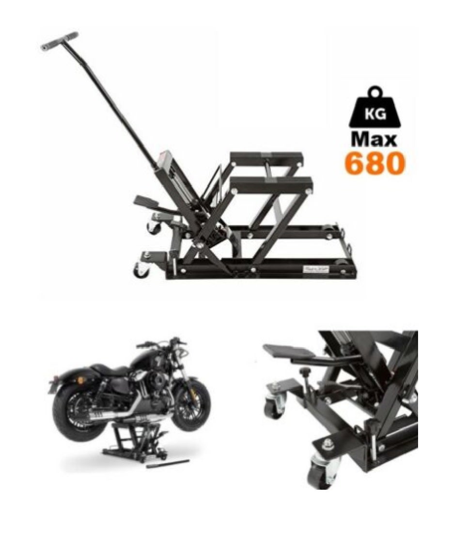 Ponte Sollevatore Moto Carrello Cric Idraulico 680Kg Martinello - Foto 7