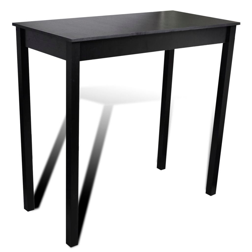 Table De Bar Ronde 60x106cm - Noir - Plateau Carton PDF - Base Acier - Pour Maison, Pub, Bureau