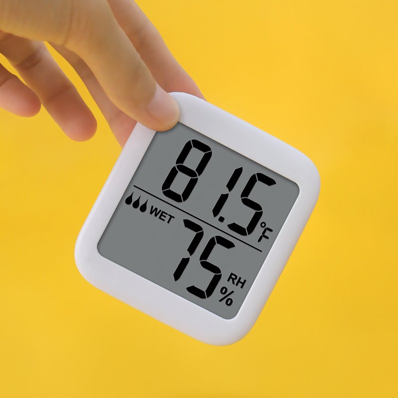 Termometr i higrometr, duży wyświetlacz, z pamięcią temperatury i wilgotności, idealny do domu i pokoju dziecięcego (biały).
