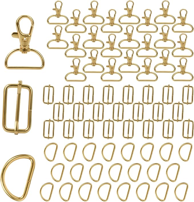 50 Pezzi Moschettoni Girevoli Con Anello Portachiavi In Metallo - 32mm - Artiglio Nero Per Borse, Gioielli Fai Da Te E Cordini - 5