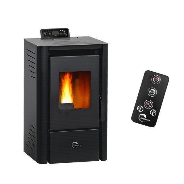 Stufa a pellet Anita 8,2 kW Sannover nera