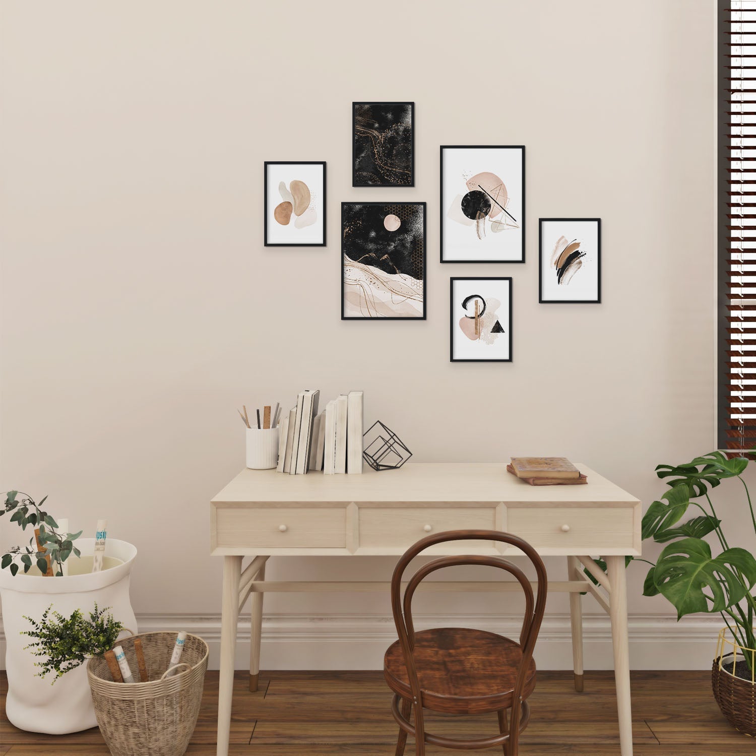 Set de 6 posters sueno abstracto. coleccion de láminas con estetica collage para la tamanos a3 y a4 sin marco