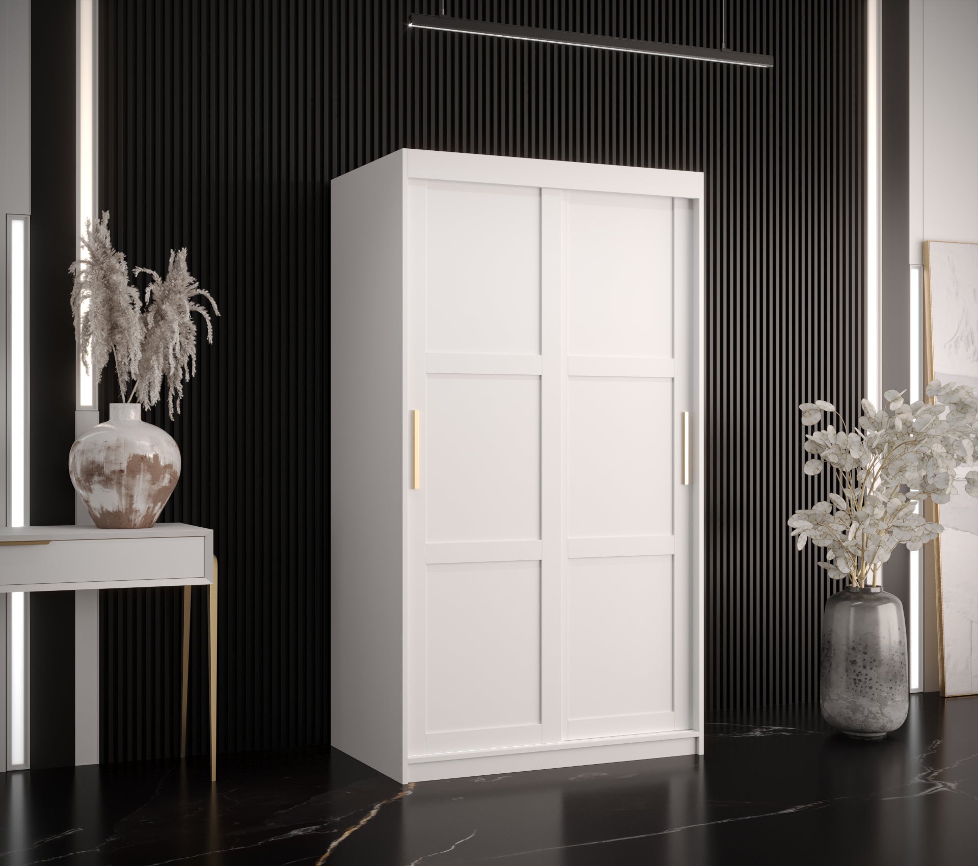 Szafa przesuwna garderoba RAMIRO 1 100 x 62 x 200 cm Biały - Abiks Meble - 2