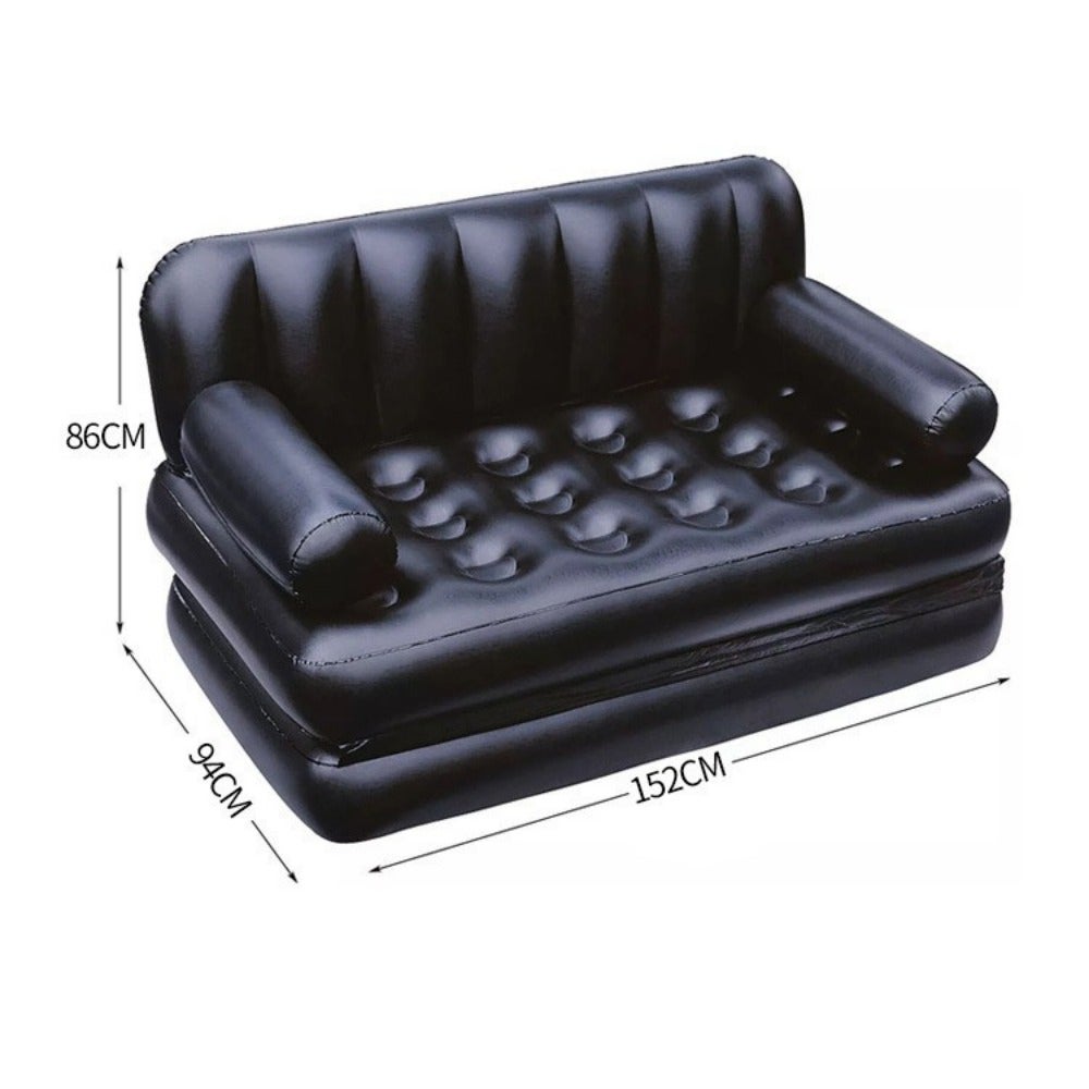 Matelas De Canapé Gonflable Pour 2 Personnes Avec Pompe Gonflable Électrique,Pliable,5 Façons D'utiliser,Adapté Pour Le Salon,Camping,Canapé - Lit - 6