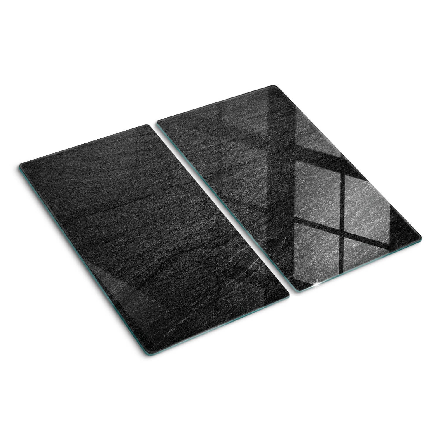 Szklana deska do krojenia Tulup Kształt prostokątny - 2x30x52 cm - Czarny Granit Kamień