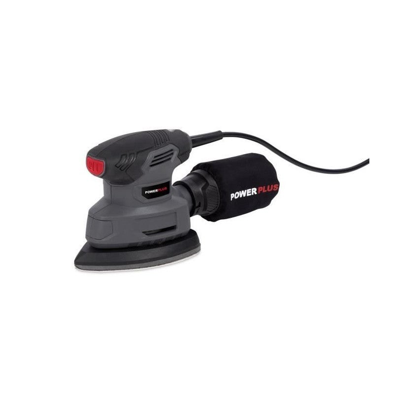 Szlifierka delta POWERPLUS czarno-szara moc 140 W prędkość 13000 obr/min