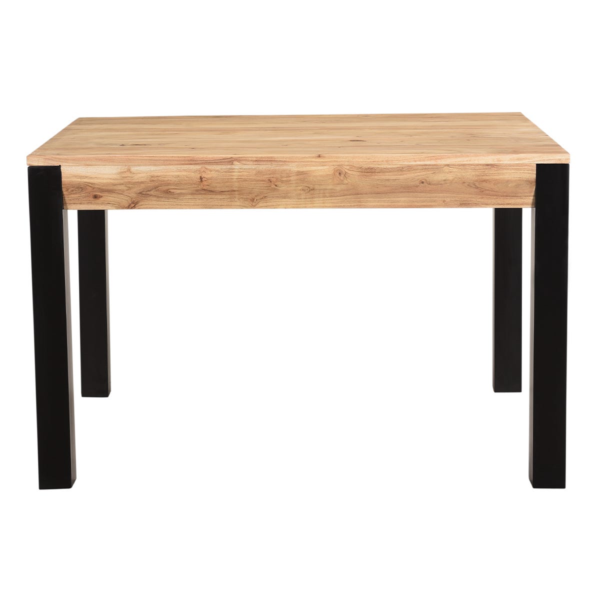 Table à manger rectangulaire extensible 4 à 6 places Nostalgie - Noir Table à manger rectangulaire extensible 4 à 6 places Nostalgie - Noir