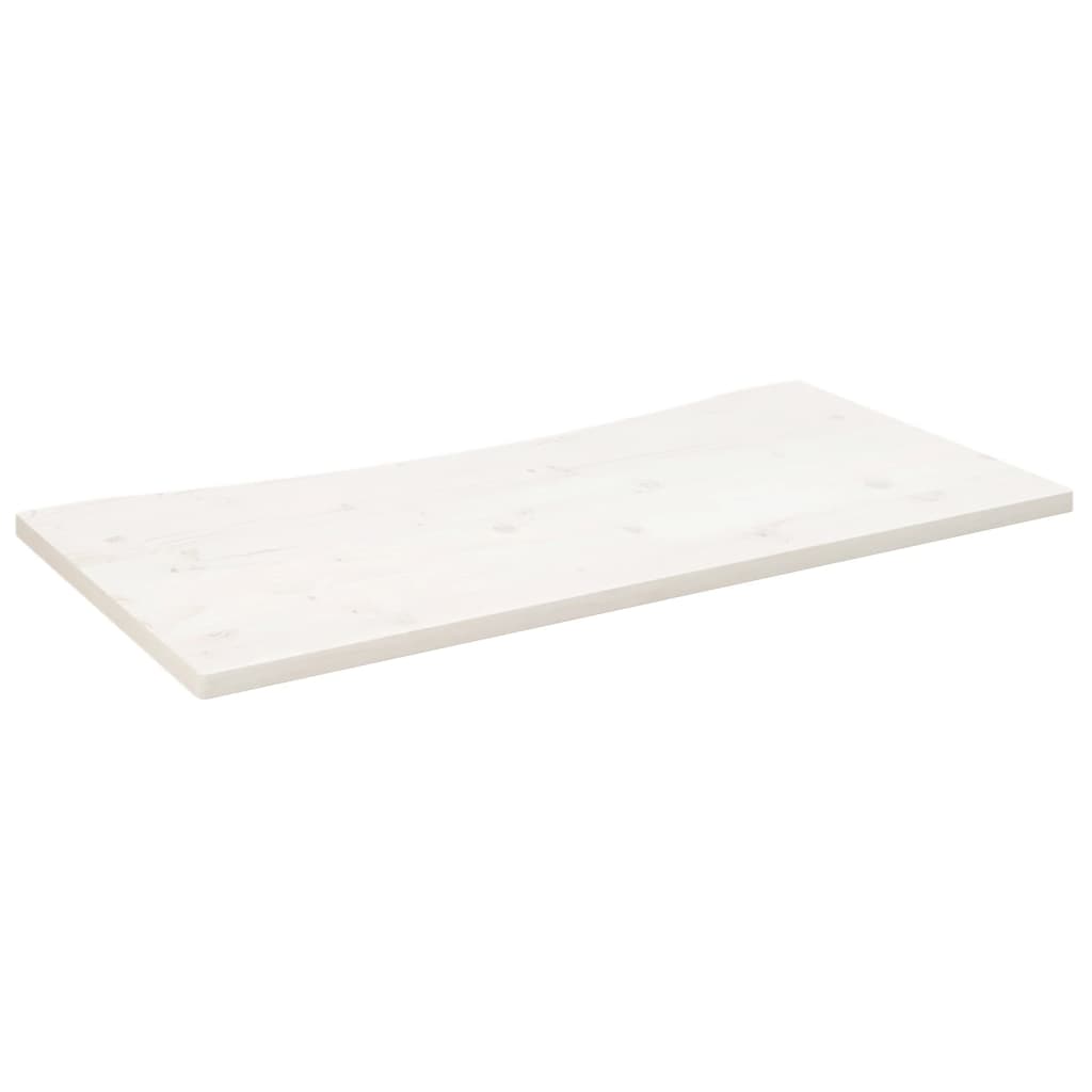 Maison Exclusive - Dessus de bureau blanc 110x60x2,5 cm bois massif de pin - 2