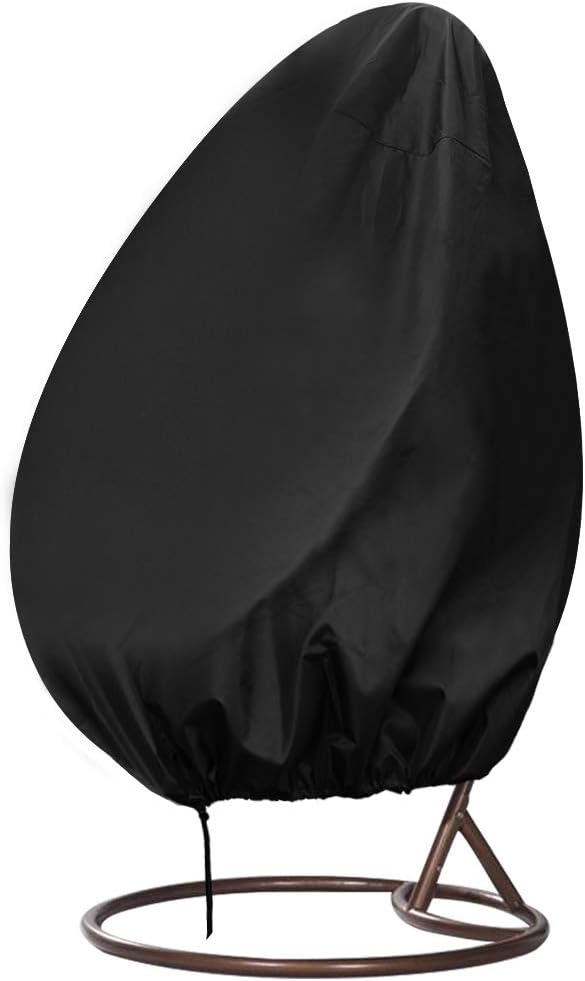 Pokrowiec na krzesło wiszące, w kształcie jajka, wodoodporny, wiatroszczelny, odporny na promieniowanie UV, wykonany z mocnej i trwałej tkaniny Oxfor
