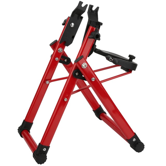 Support De Guidon VTT/Route Pour Réparation – 2 Pièces, Stable, Ergonomique, En Plastique Rouge – Atelier Maison