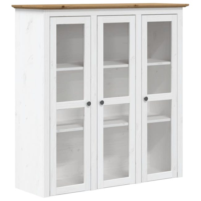 Mobile Pensile Con Vetro VidaXL 60x31x60 Cm - Legno Multistrato, 2 Ripiani, Bianco - Foto 2