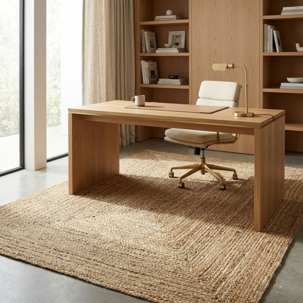 Tapis en jute tressé naturel artisanal 160x230 - style bohème - 8