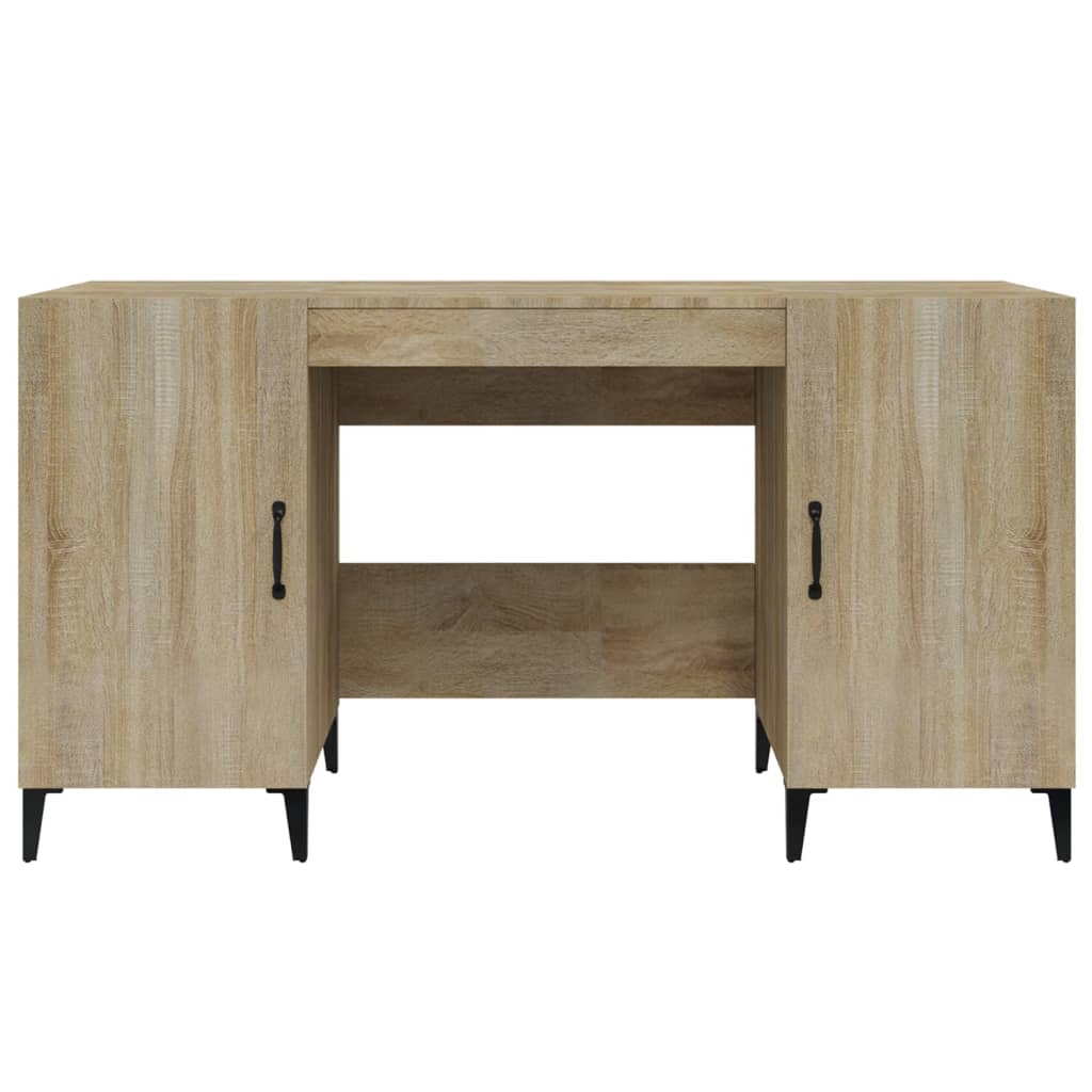 Bureau，Table de travail，Table d'étude Chêne sonoma 140x50x75 cm Bois d'ingénierie CWV92625 - 6