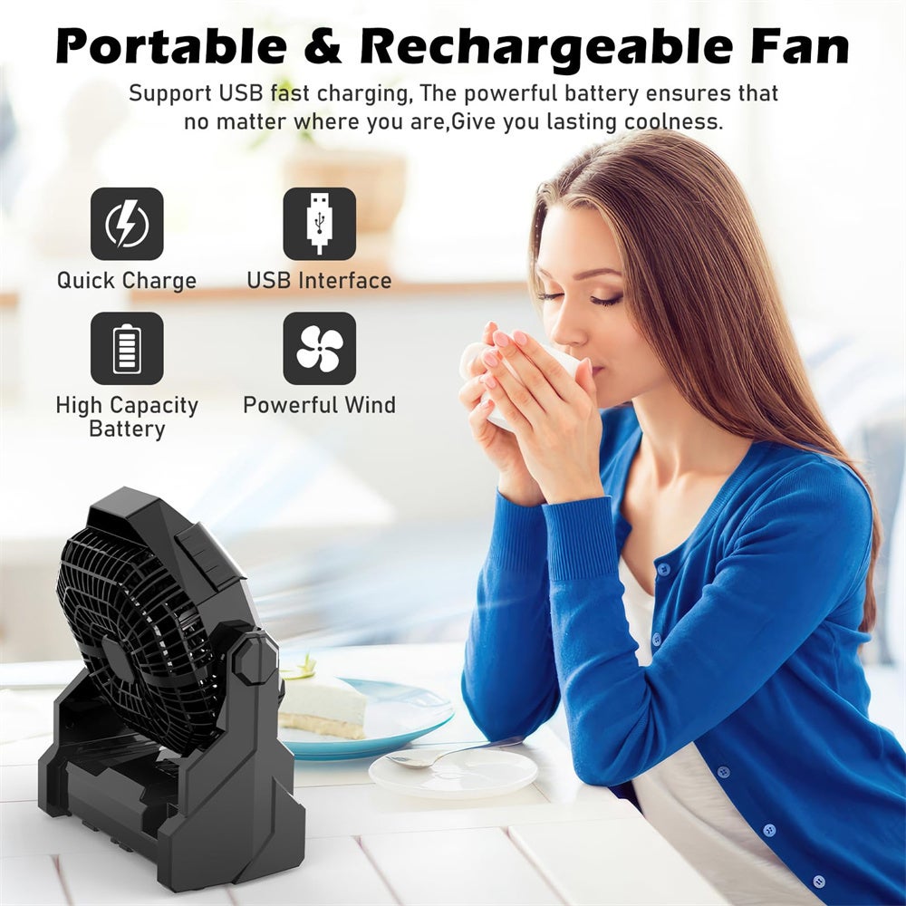 EasyAcc Ventilatori da tavolo Ricaricabile ini Ventilatore USB