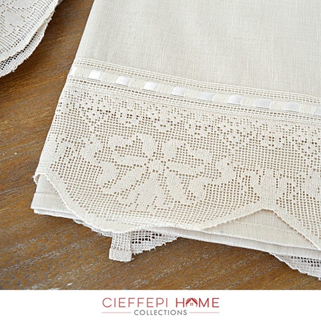 Asciugamano Lino Cuore Di Lino 40x60cm - Made In Italy, Bianco Panna, Per Bagno E Sauna - Foto 8