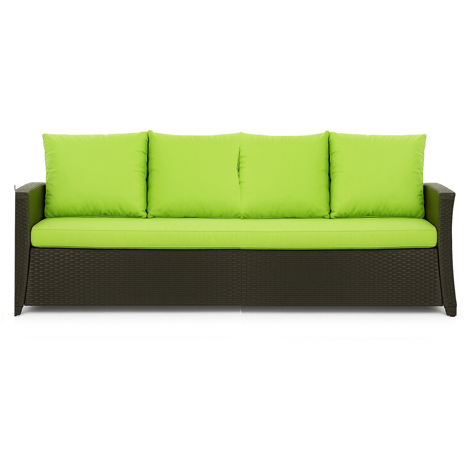 Poduszka ogrodowa na sofę rattanową 170x60x50cm poduszka na meble rattanowe limonka, poduszka na balkon taras, poduszki na meble ogrodowe