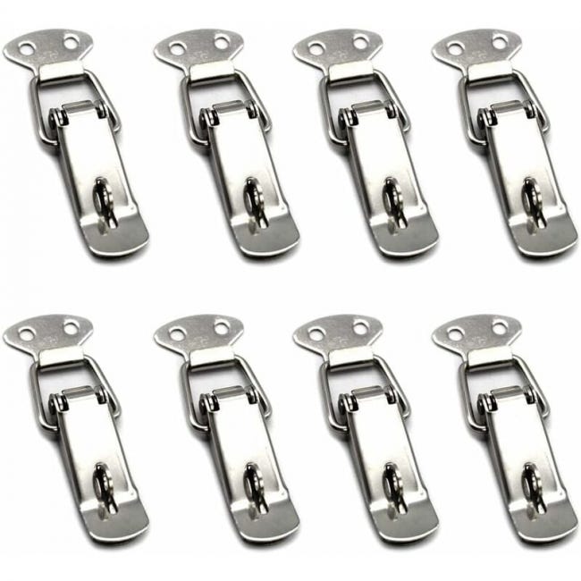 Set Chiusura Eccentrica Zincata 210 Mm – Tenditore A Leva Per Rimorchio, Porte E Cancelli, 1 Pezzo, Argento