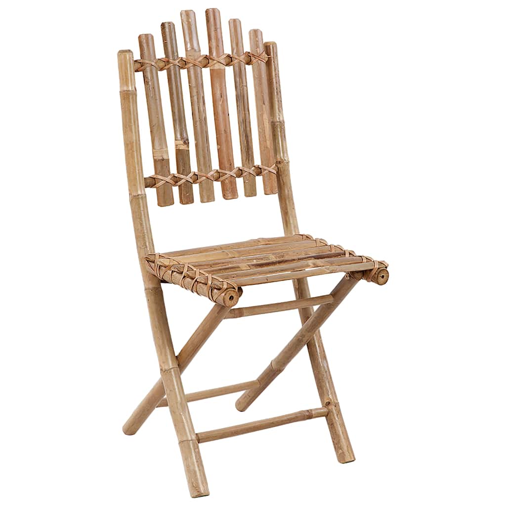 Fauteuil de jardin avec coussin en bambou Rouge - 4