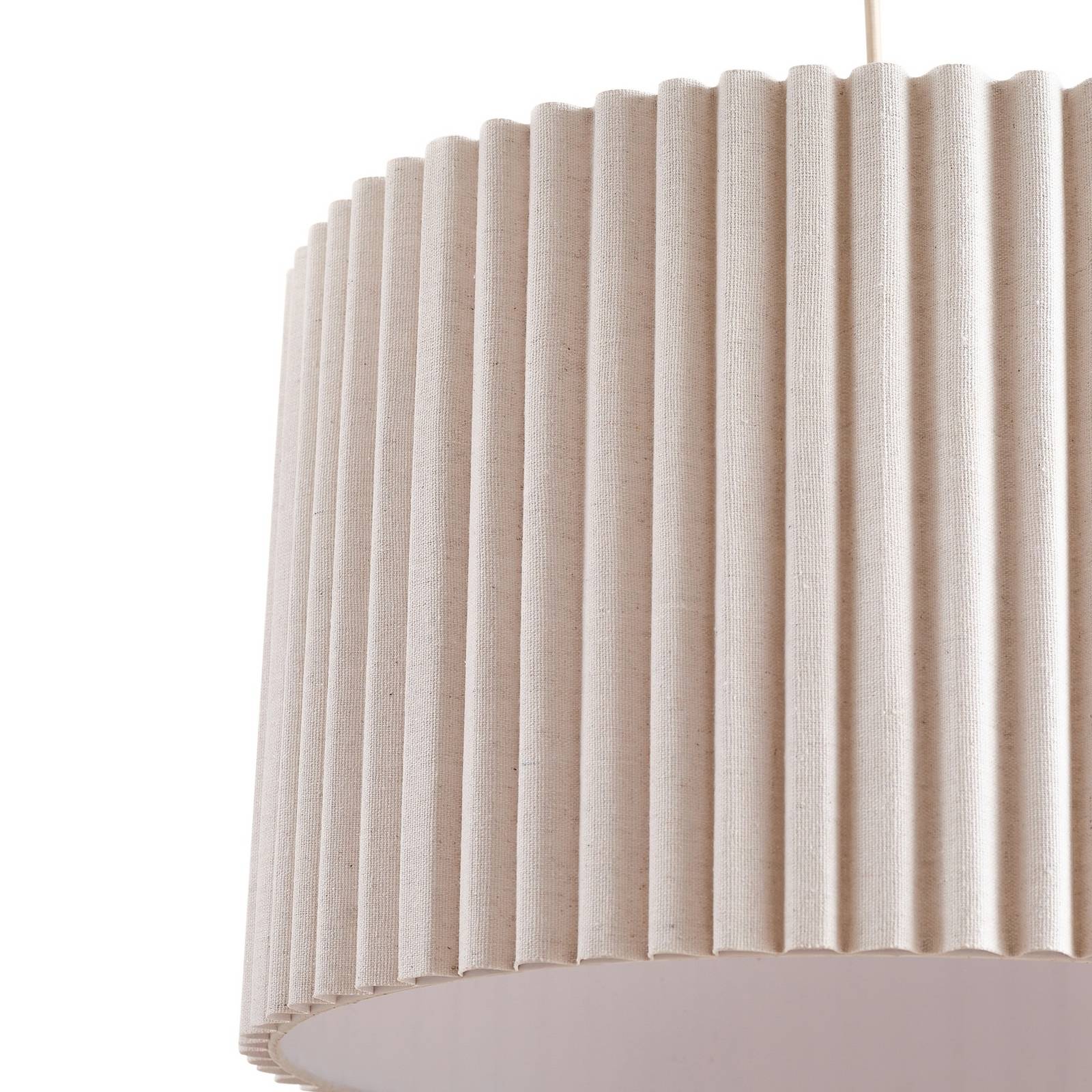 Suspension Lindby Libbie, Ø 45 cm, lin, couleur crème, Suspension Luminaire, Lampe plafond, Luminaire Plafonnier, Lampe Suspendue, Suspension - 6