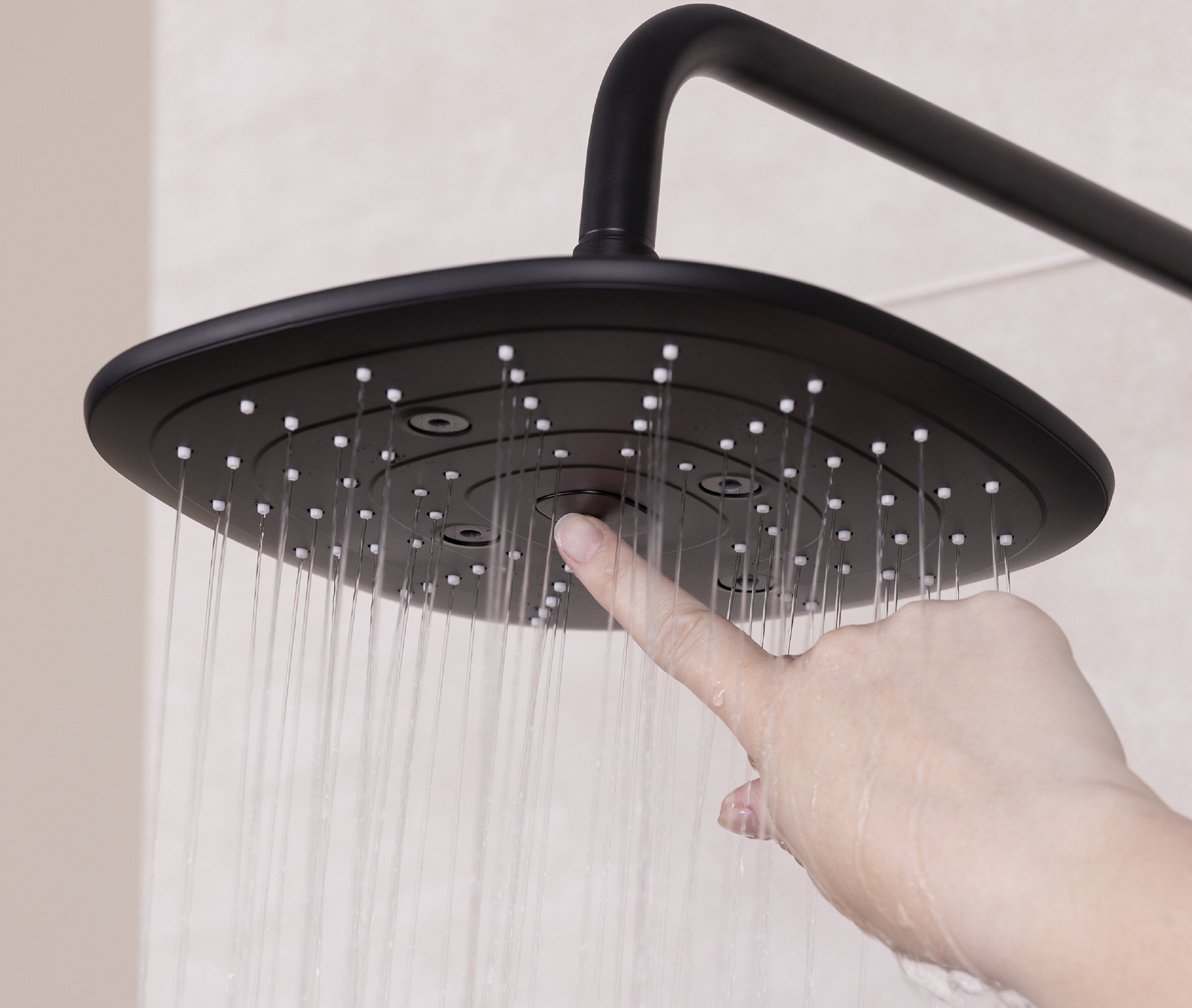 Colonne de Douche Noire avec Mitigeur Thermostatique BERENS by Eurosanit - 6