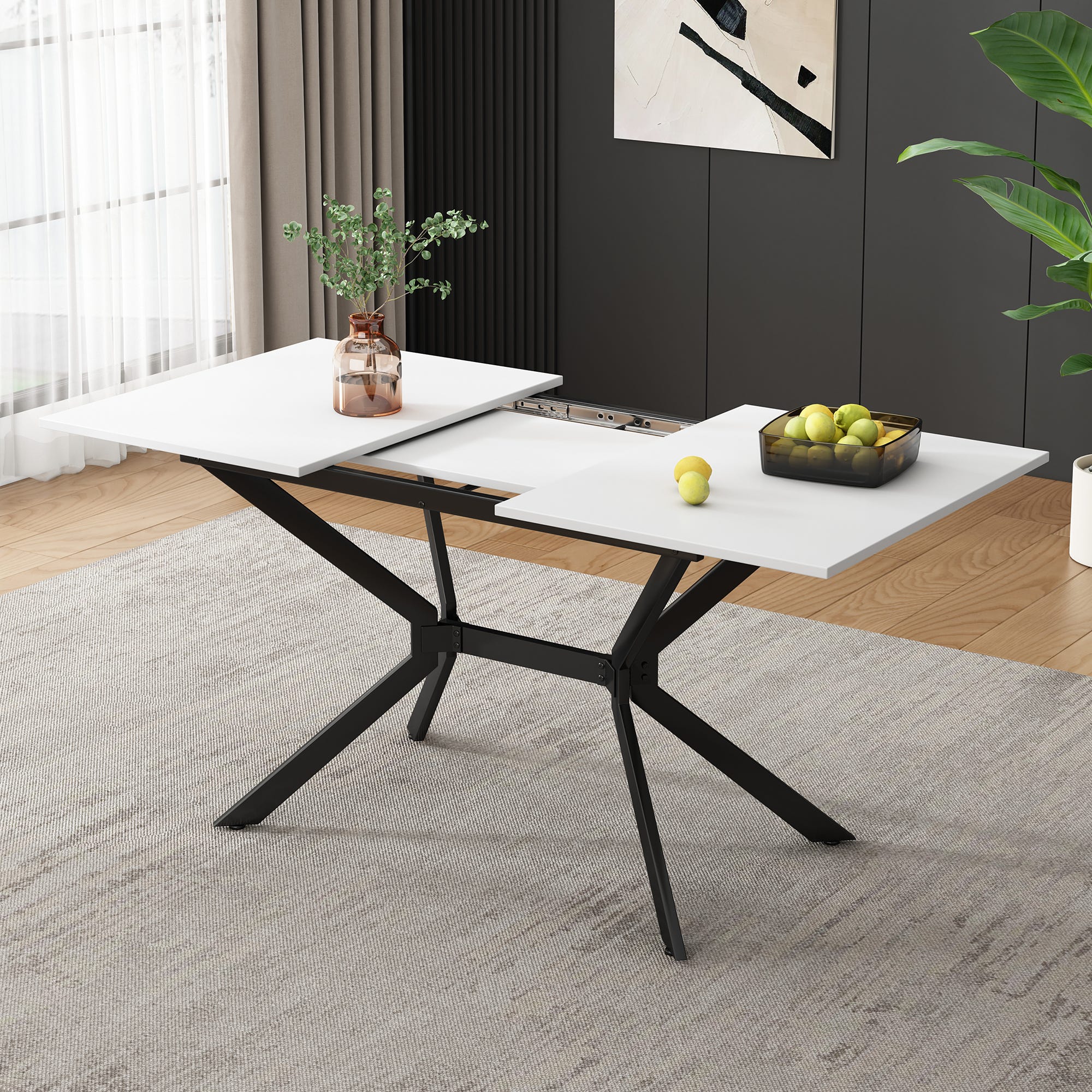 Gael tavolo da pranzo rettangolare estensibile 140/190 in legno massiccio colore teca Gael tavolo da pranzo rettangolare estensibile 140/190 in legno massiccio colore teca