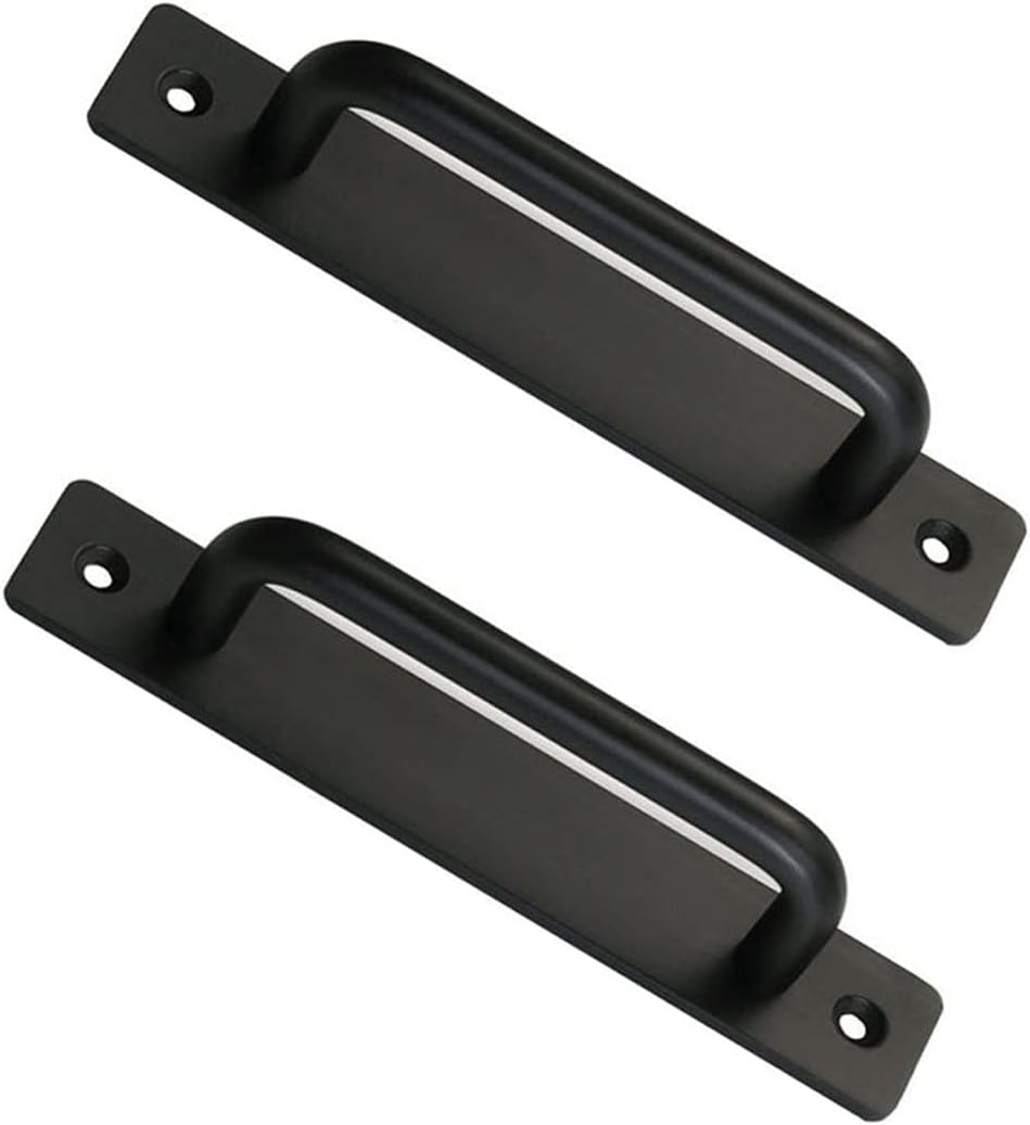 Uchwyt do drzwi szafkowych ze stopu aluminium, rozstaw otworów 128 mm, 2 sztuki, czarny