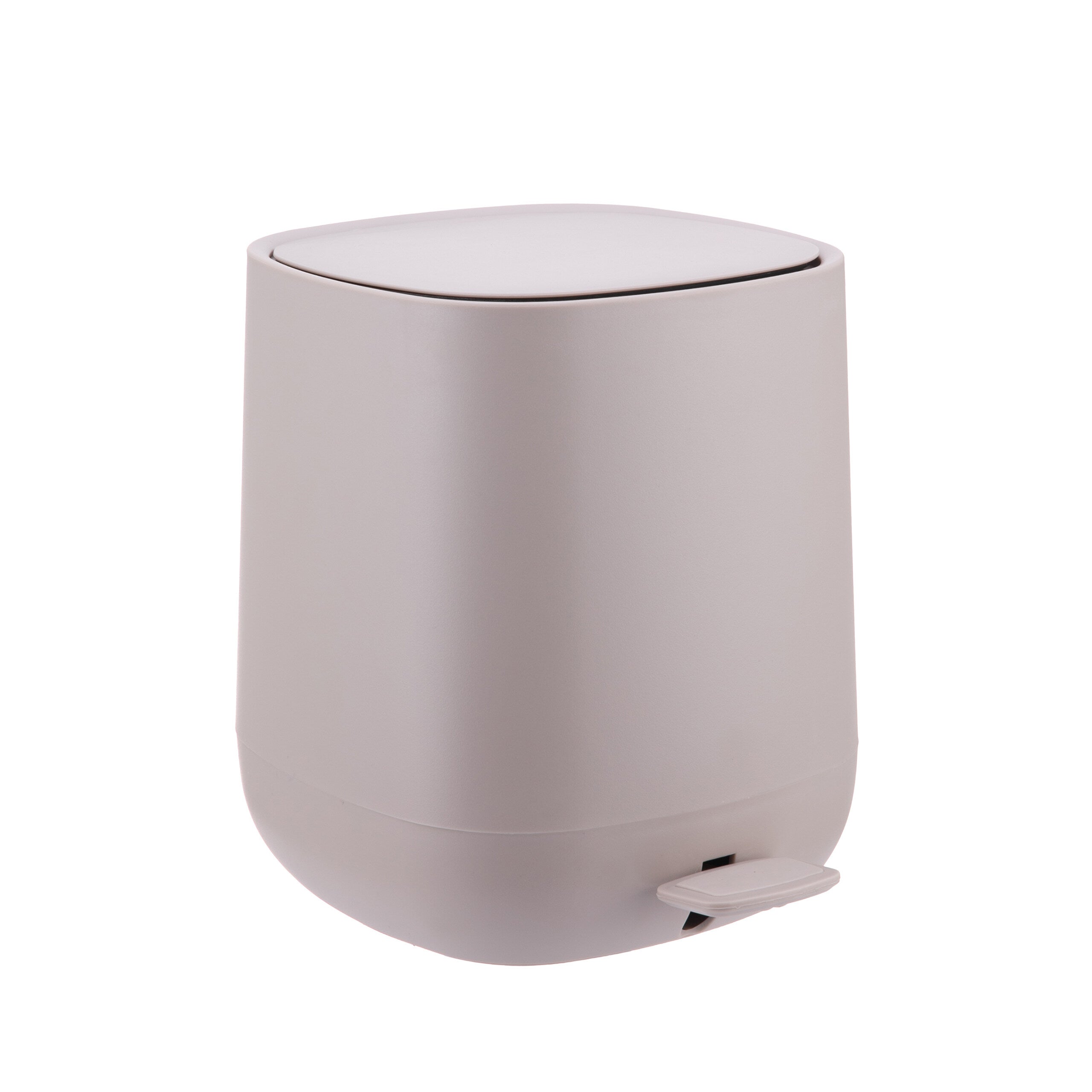 Spirella Poubelle Salle De Bain 1L - Couvercle Pivotant, Finition Mate Ou Brillante, Design Élégant Argenté