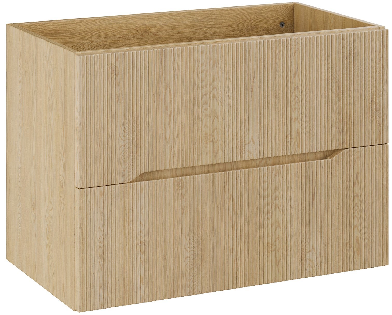 Szafka łazienkowa Nordic Cremona 80 cm wisząca z frezowanym frontem dąb