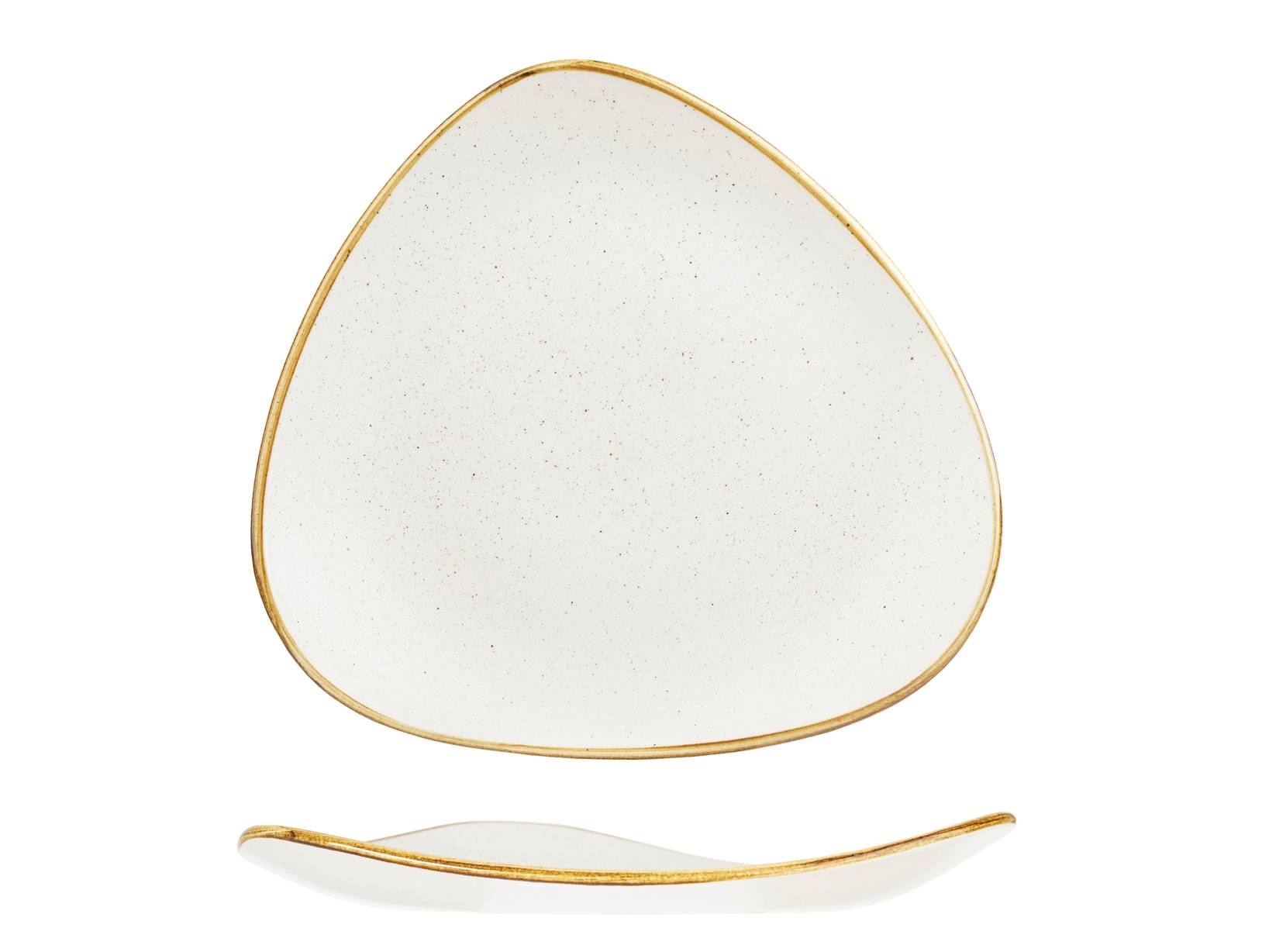 Churchill 375084 Stonecast Piatto Piano In Porcellana – BARL White, 26 Cm, Decorazione Sotto Smalto Fatta A Mano, Lavabile In Lavastoviglie