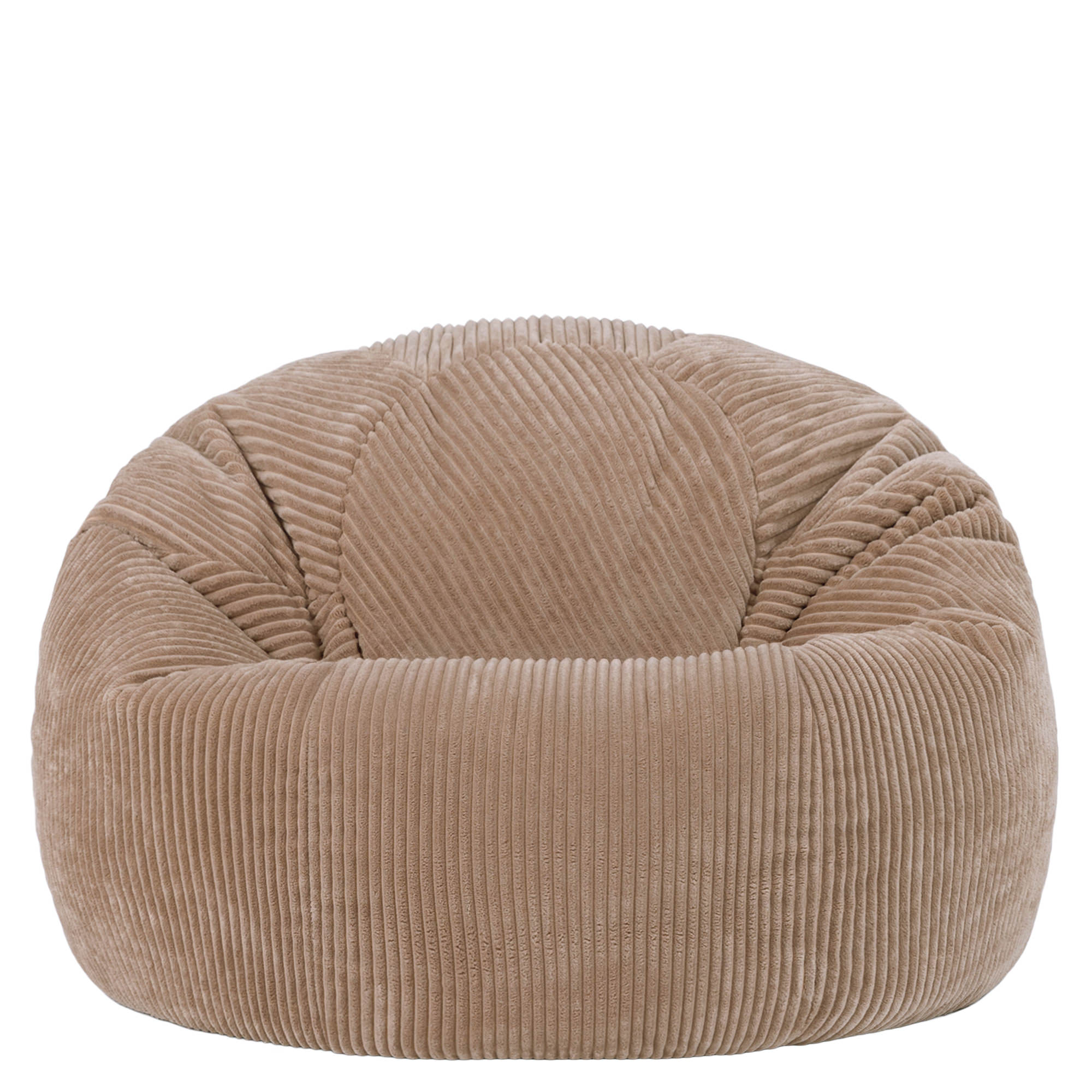 Pouf fauteuil Icon velours côtelé brun moka, salon, chambre, 85x85cm, Made in Allemagne, Oeko-Tex® - 4
