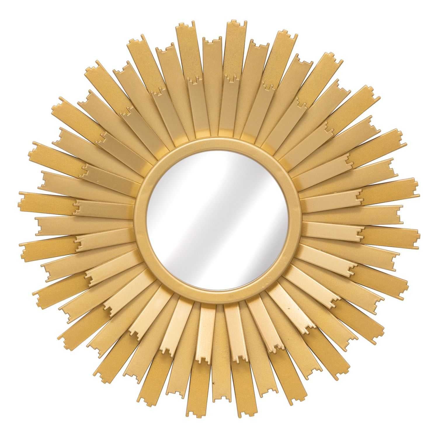 Lot de 3 miroirs Soleil - Diam. 25 cm - Doré - 5