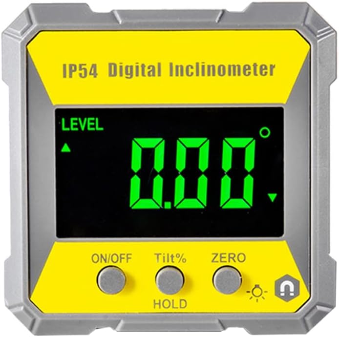 IP54 4X90 Stopni Cyfrowy InklinoMetr Kątomierz - Podświetlany Kątomierz Nachylenia Magnetyczny Elektroniczny Goniometr