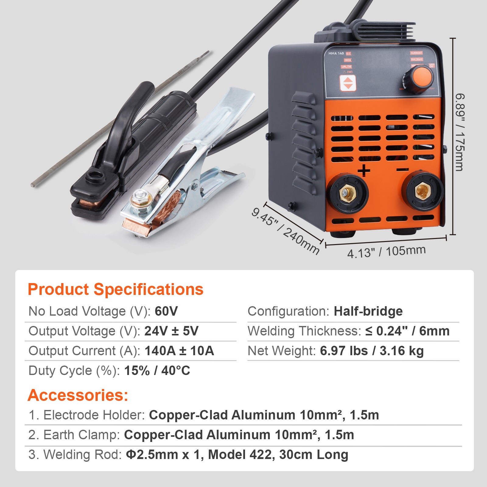 Soudeuse à bâton SucceBuy 220V,TIG Arc/Lift 100A,grand écran LED,VRD antiadhésif,démarrage à chaud,2 en 1 MMA portable pour soudure précise - 9