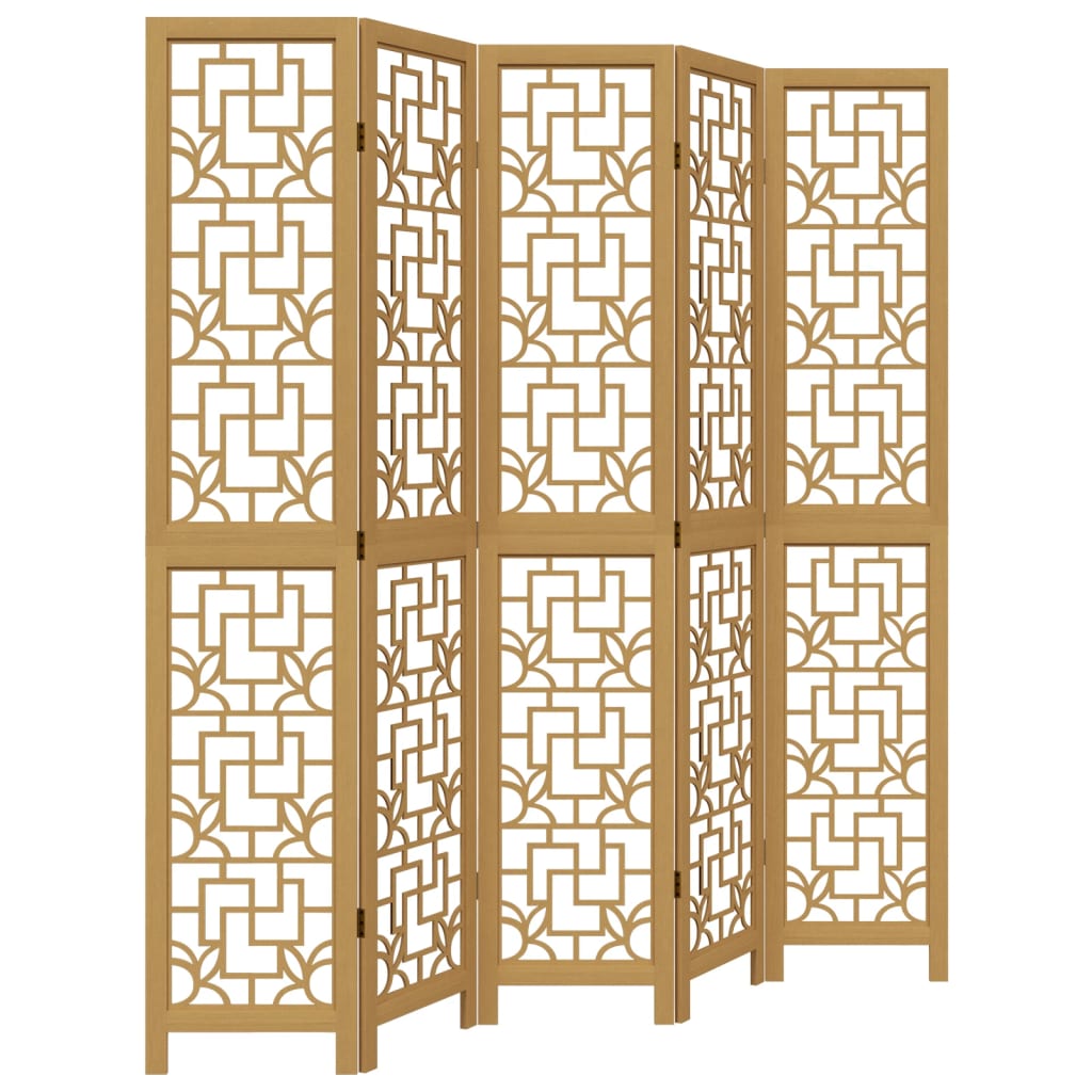 Paravent 3 Panneaux Homestyle4u - Séparateur De Pièce En Bois, 170x120 Cm, Marron