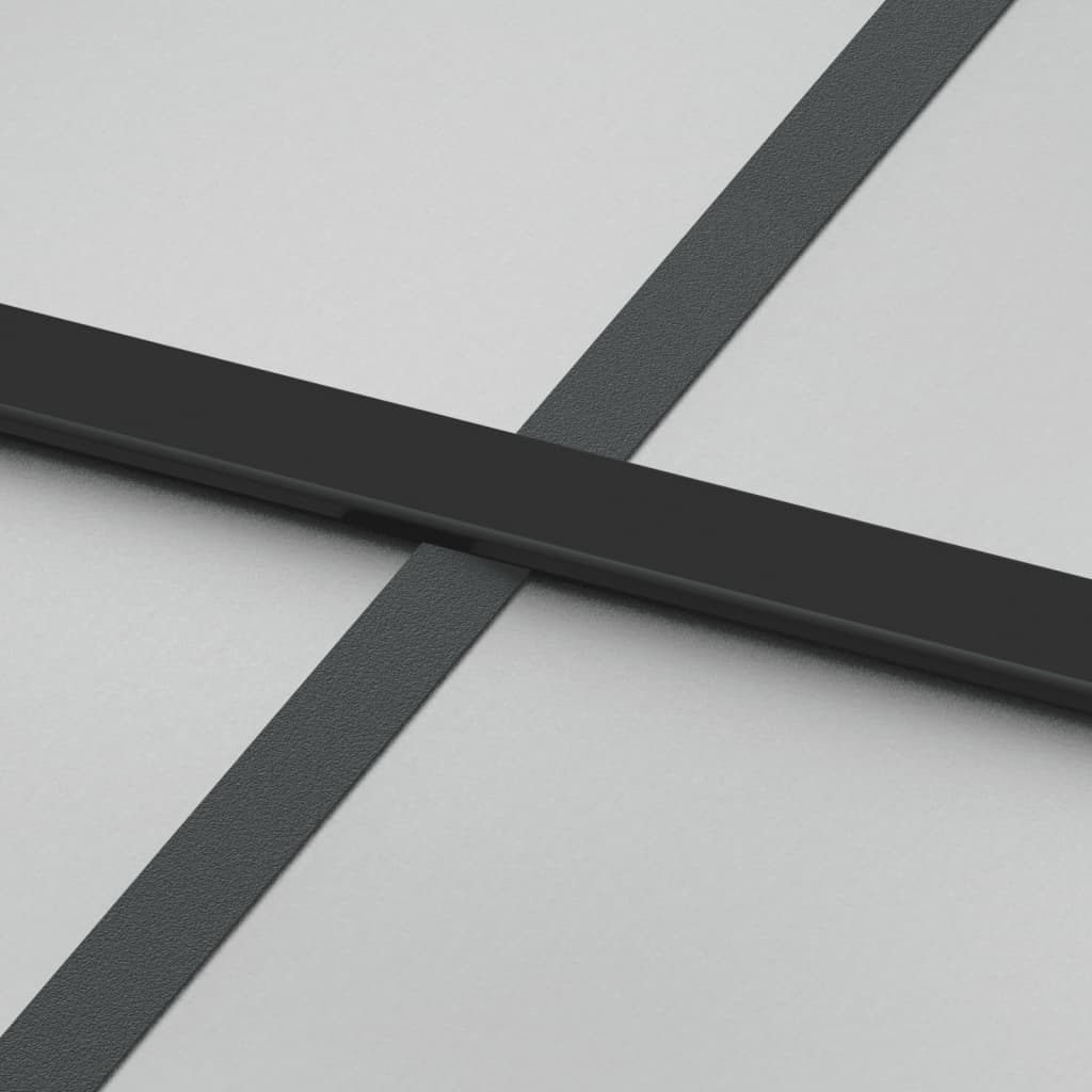 Puerta corredera | Puerta de la cocina vidrio templado y aluminio negra 102,5x205 cm CFW31196 - 6