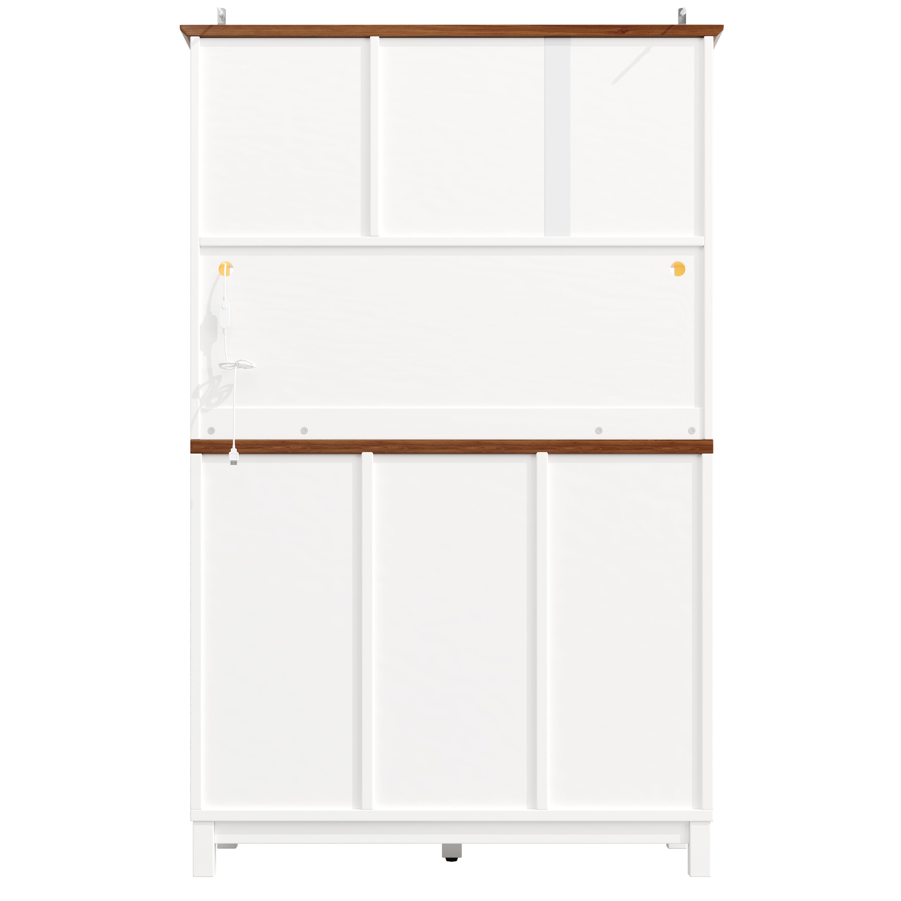 Buffet de cuisine haut avec porte coulissante style grange - Éclairage LED intelligent - 2
