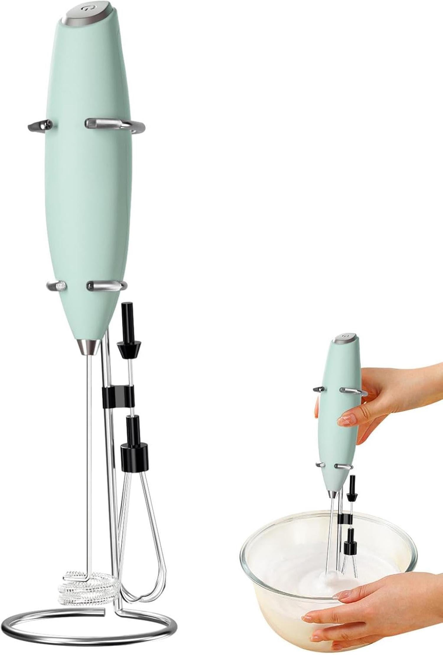 Mousseur à Lait électrique Portable - Pour Latte, Cappuccino, Chocolat - Fonctionne Sur Piles - Design Compact - 4