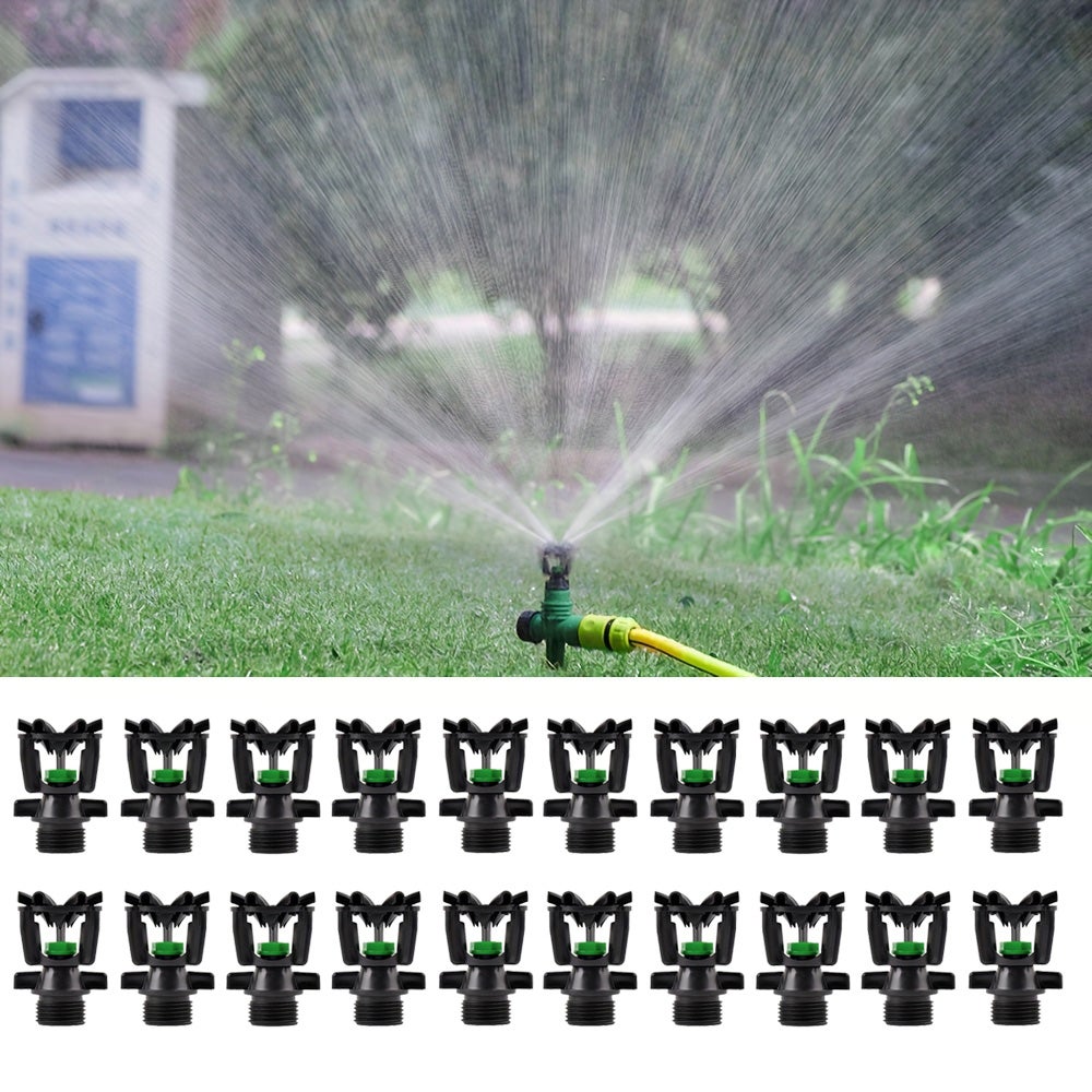 20 szt. zraszaczy ogrodowych, obrotowy zraszacz do nawadniania 360 stopni, zraszacz do nawadniania ogrodu