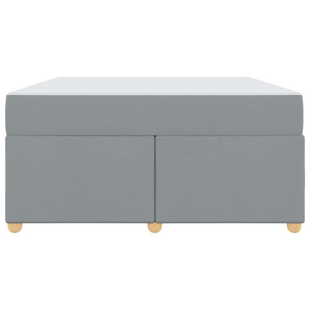 Cadre de lit avec matelas gris clair 140 x 200 cm en tissu - 5
