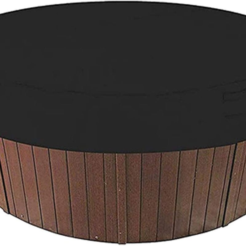 Okrągła pokrywa basenowa, pokrywa solarna, wodoodporna i odporna na promieniowanie UV, 100% ochrony UV, idealna do zewnętrznych jacuzzi, 190T, 190