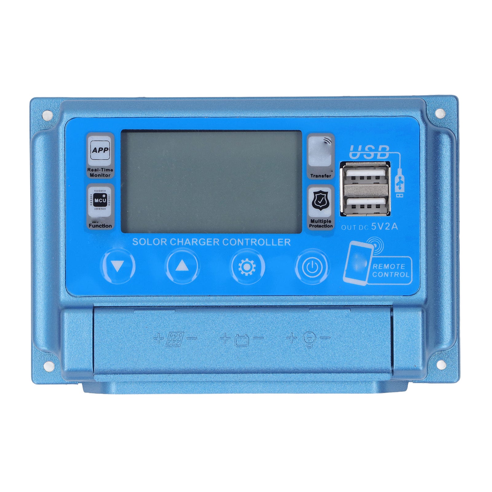 Regolatore di carica solare MPPT 100A 12V/24V/36V/48V con display LCD, doppia porta di ricarica USB, 4 tipi di tensione identificazione automatica (100A Regolatore di carica solare MPPT 100A 12V/24V/36V/48V con display LCD, doppia porta di ricarica USB, 4 tipi di tensione identificazione automatica (100A